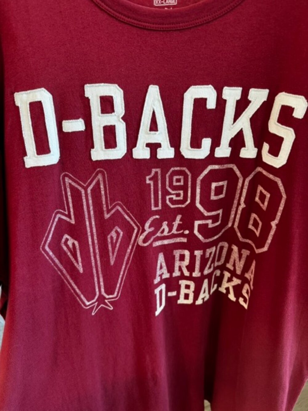 AZ Diamondback Red Throwback 1998 TShirt  XXL